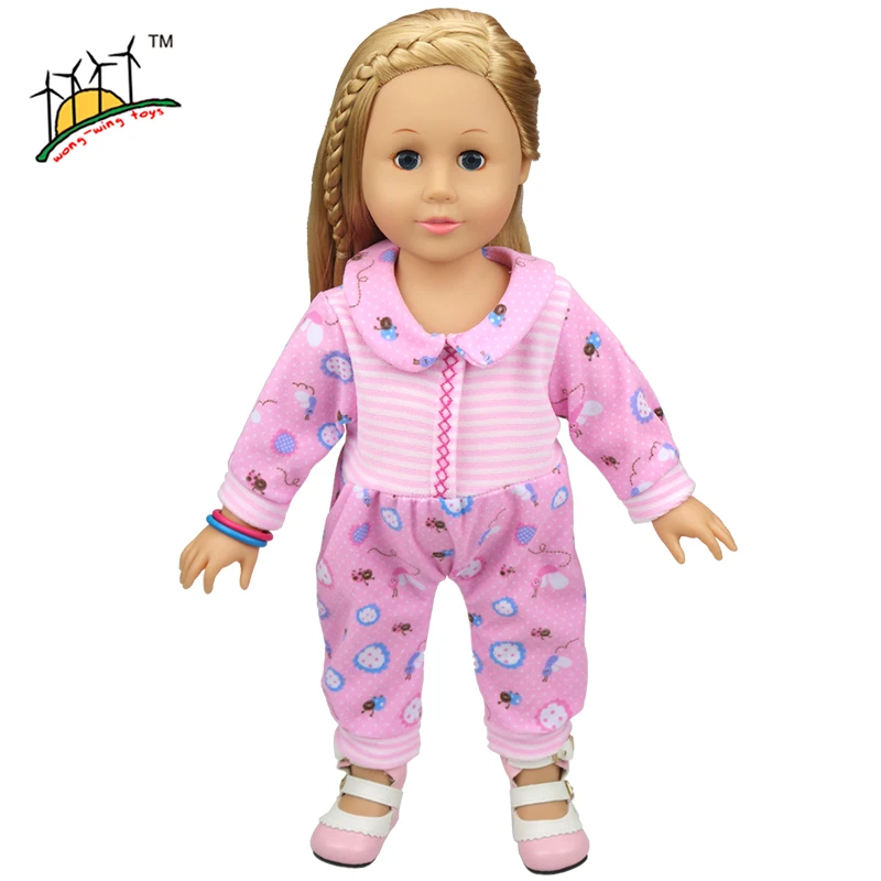 Doll Clothes Casual Long Sleeve Jumpsuit 2 Style for 18 inch Girls