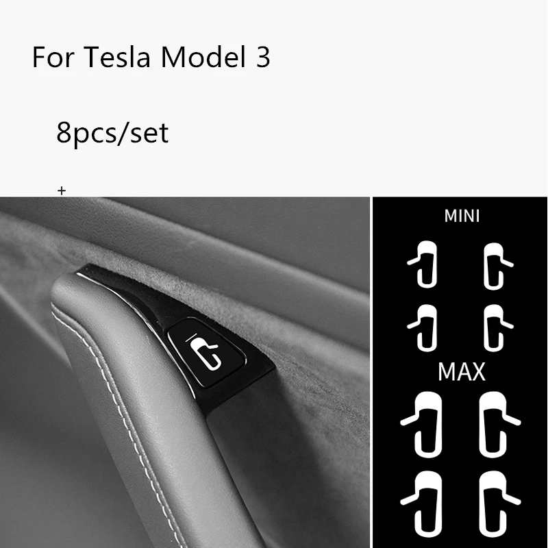 Наклейка на дверь автомобиля Tesla Model 3 8 шт./компл.|Наклейки для салона авто| |