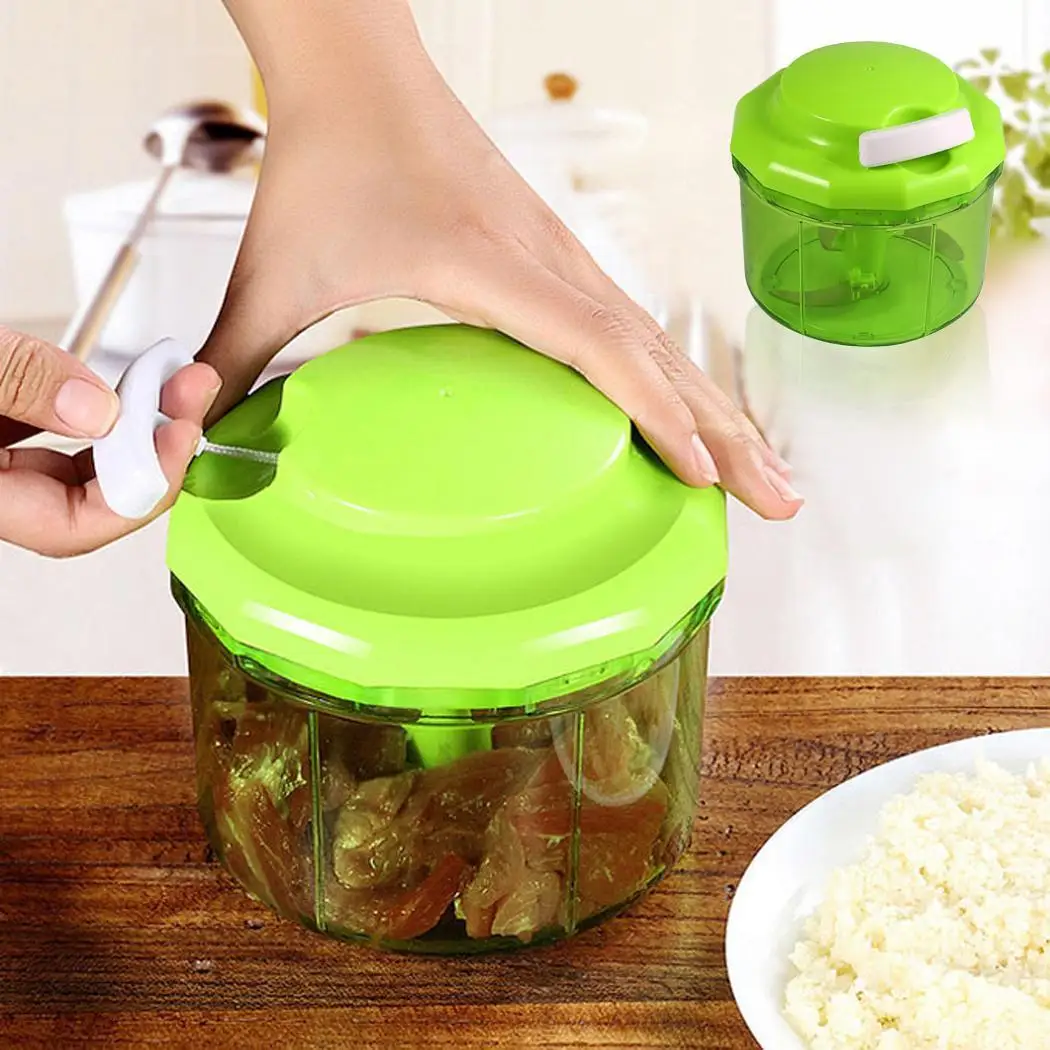 

Large Capacity 900ml Manual Meat Vegetable Mincer Grinder Hand Green Operated Kitchen Multifunctional