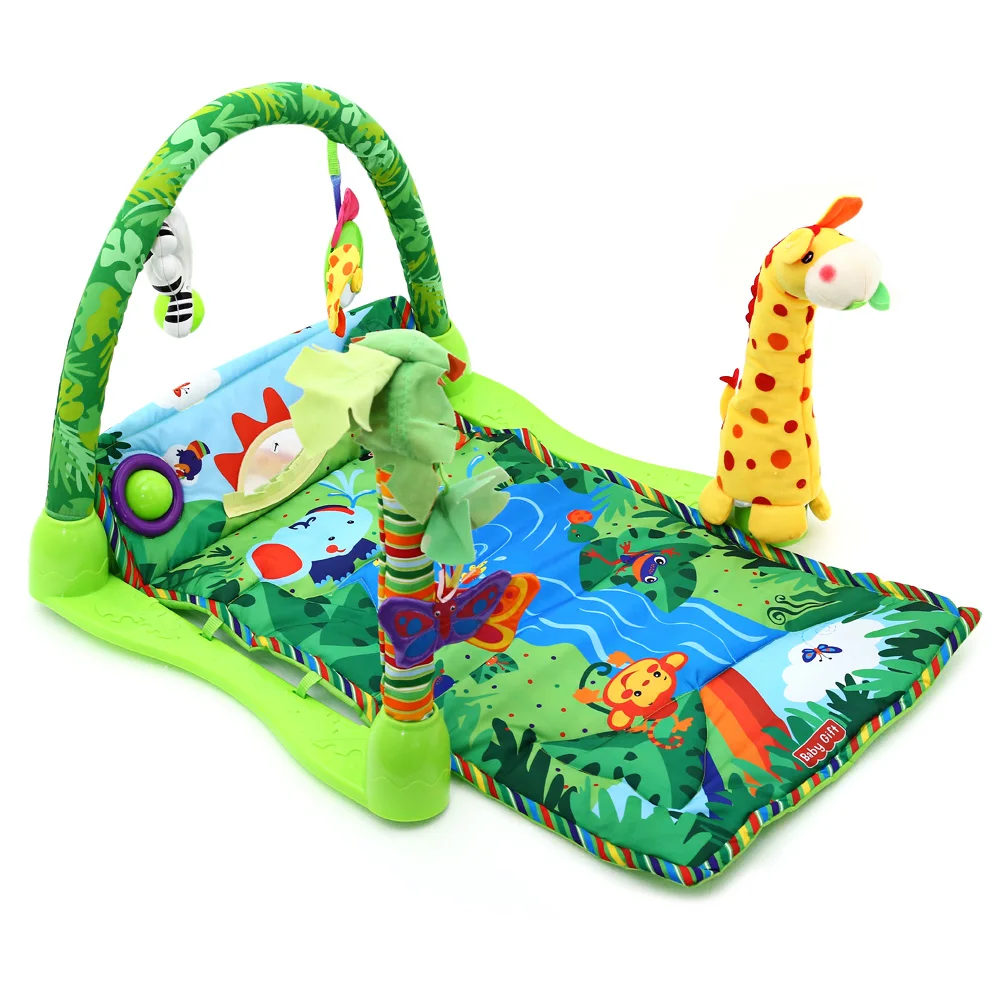 Новорожденный ребенок играть коврики Rainforest музыка детские мягкий игровой коврик