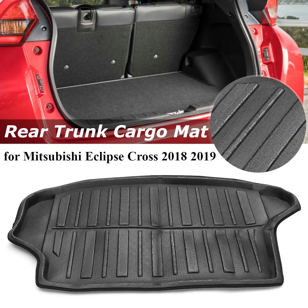 

Car Boot Liner Cargo Rear Trunk Cover Tray Matt Mat Pad Boot Liner Floor Carpet Mud Kick For Mitsubishi Eclipse Cross 2018 2019