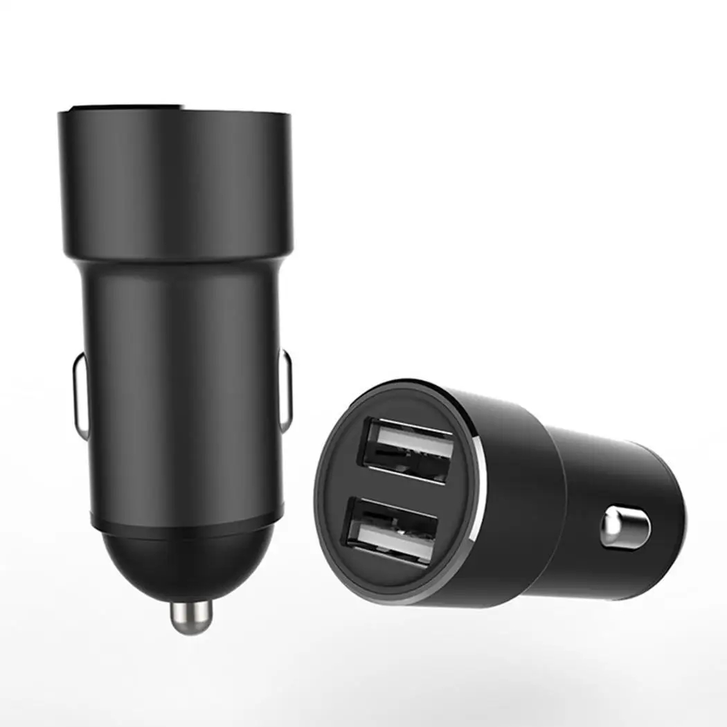 2.4A Мини Двойное USB быстрое зарядное устройство автомобильное адаптер 12В 24В серый