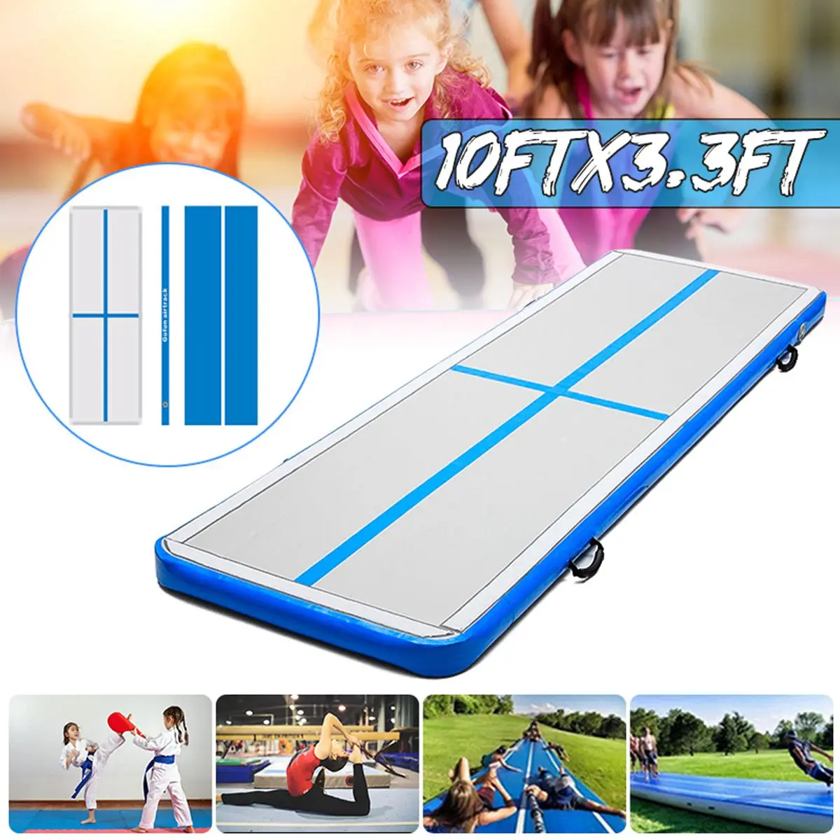 

Inflatable Air Tumbling Track Gymnastics Mats Training Board Equipment Air Floor