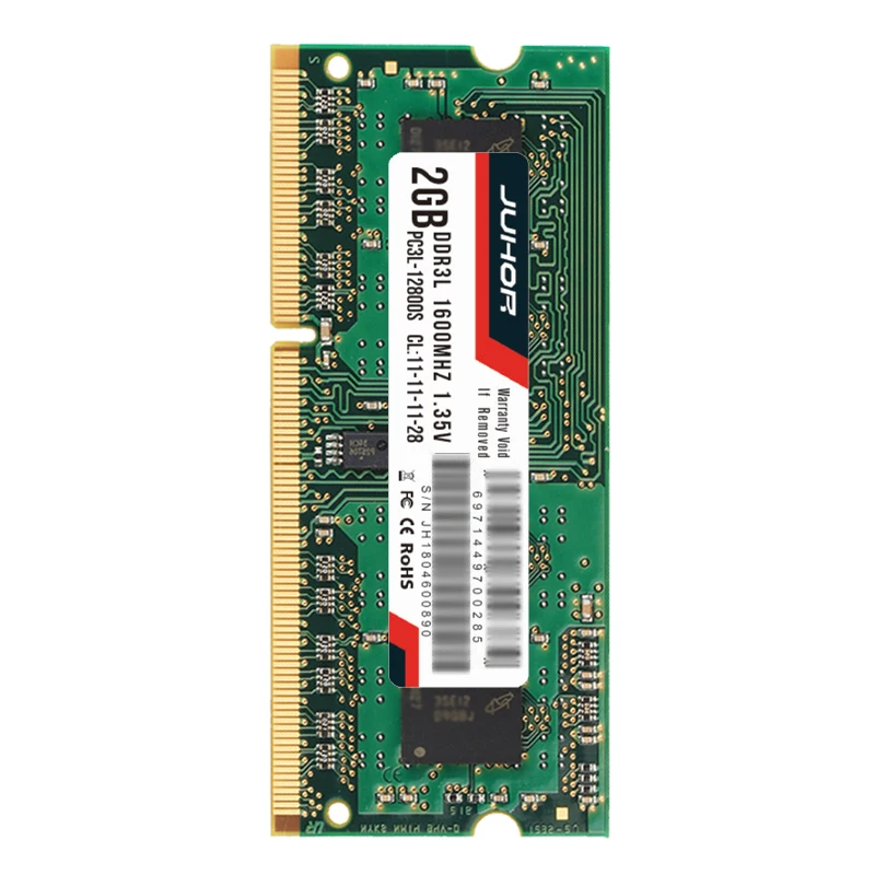 Juhor Ddr3 1600Mhz 1,35 V Низкое напряжение 204 Pin Ram память для ноутбука