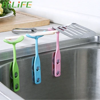 

HILIFE Spoon Chopstick Holder Soup Spoon Rack Sucker Sink Cutlery Shelf Multifunction Spoon Shelf Sink Suction Cup Holder