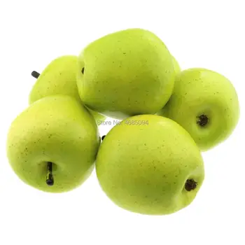 

Gresorth 6pcs Artificial Green Apple Decoration Fake Fruit Home Party Holiday Decorative Food Toy Model