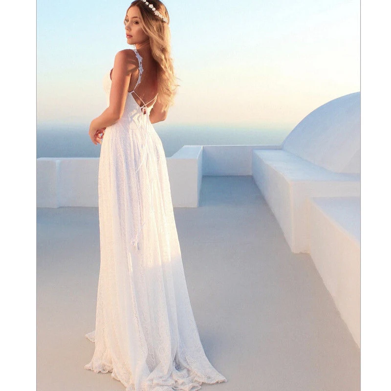 Женское кружевное элегантное белое длинное платье с v-образным вырезом и цветочным принтом, сексуальное платье макси на весну и осень, Вечерние Платья для подружек невесты