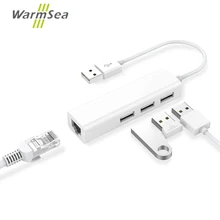 Usb-хаб сплиттер с RJ45 LAN адаптер для ноутбука Ethernet док-станция Сетевой удлинитель для ПК