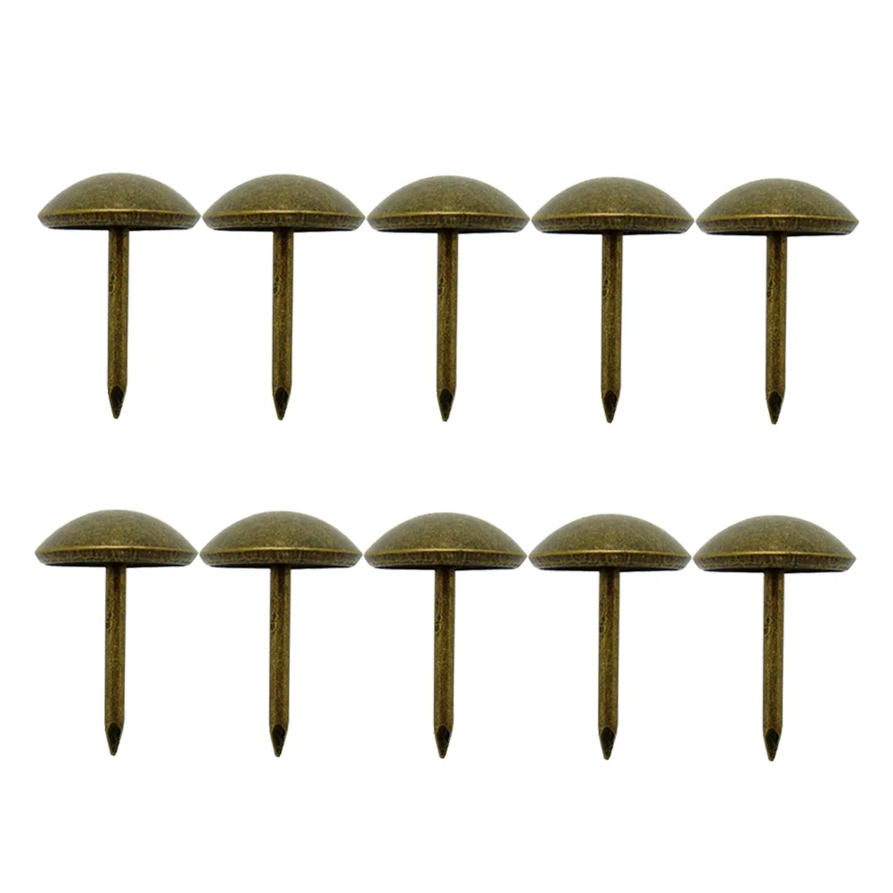 100pcs 11x17mm Vintage Round Domed Head Upholstery Nails Tacks