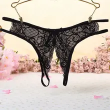 Женское нижнее белье с открытой строчкой, сексуальные эротические кружевные трусы, женские трусики с вырезами, трусики-стринги, сексуальные трусики-Тонги