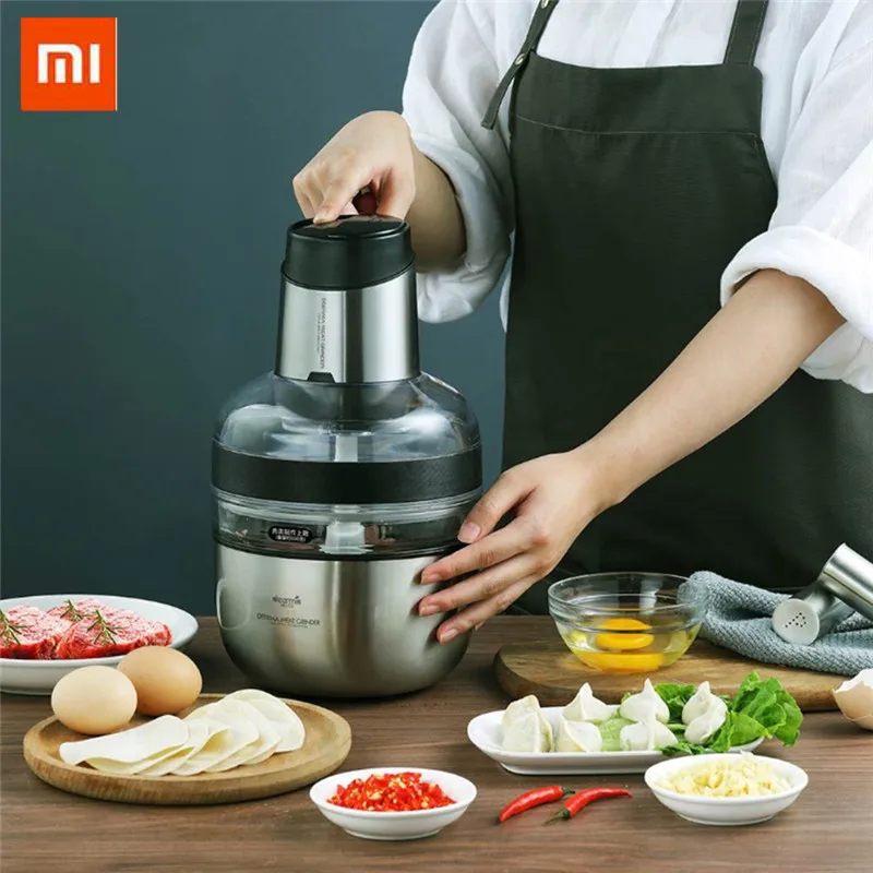 

XIAOMI Deerma DEM - JR01 1.8L Stainless Steel Electric Meat Grinder Food Vegetable Chopper Automatic Mincing Machine Household