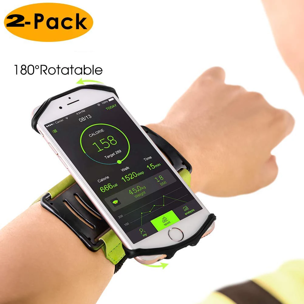 2Pcs Cell Phone Armband Case For iPhone X 8 7 5 5S SE 6 6s 8 Plus