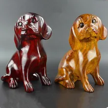 Ручной работы деревянная резная статуэтки собаки деревянная декоративная мебель деревянная скульптура животного деревянный набор для поделок домашний декор
