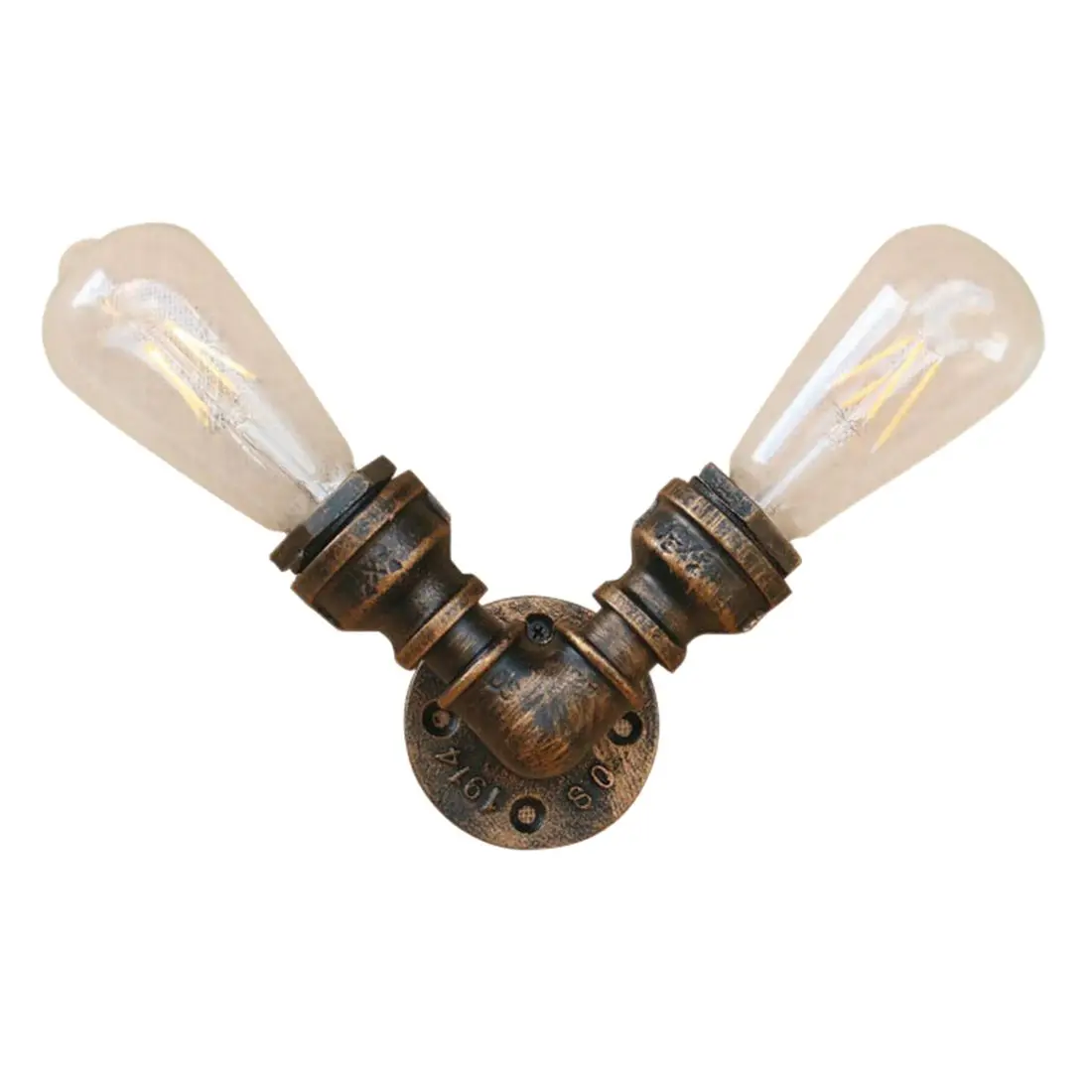 Small Wall Lamp Antique Iron Pipe Loft Light Bar BG803-2 Retro Industrial Simple 110V-240V European and American Cafe Decoration Small Wall Lamp Antique Iron Pipe Loft Light Bar BG803-2 Retro Industrial Simple 110V-240V European and American Cafe Decoration