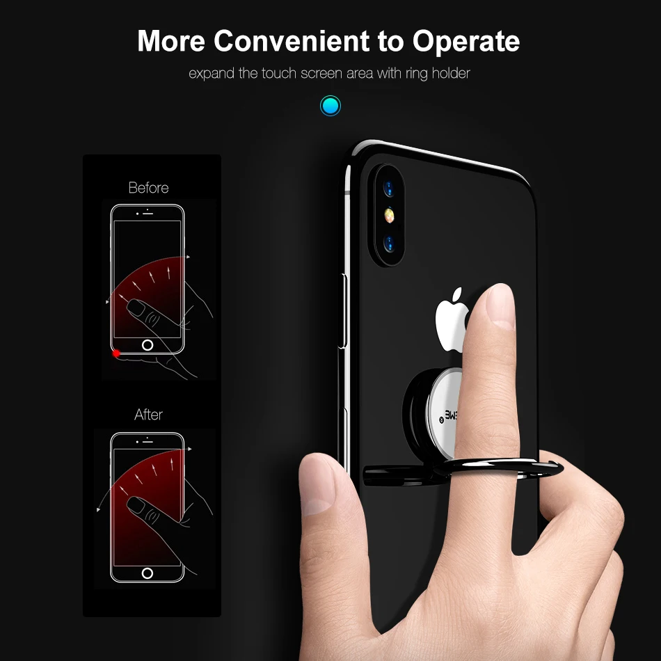 FLOVEME Luxury Finger Ring Holder For iPhone X 8 7 6 Plus Ring Phone Holder Stand For Samsung S10 S9 S8 Plus For Universal Phone FLOVEME Luxury Finger Ring Holder For iPhone X 8 7 6 Plus Ring Phone Holder Stand For Samsung S10 S9 S8 Plus For Universal Phone