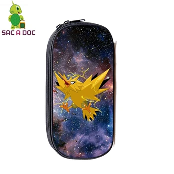 

Pokemon Zapdos Galaxy Space Cosmetic Cases Large Capacity Pencil Holder Kids Boys Girls Stationery Storage Bags Makeup Bag