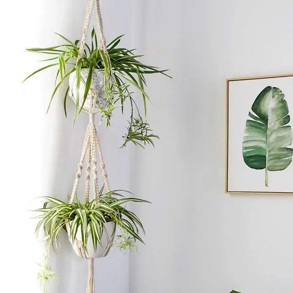 Macrame Plant Hangers 4 Pack In Different Designs Handmade Indoor Wall Hanging Planter Holder Modern Boho Home Decoration|Подвесные