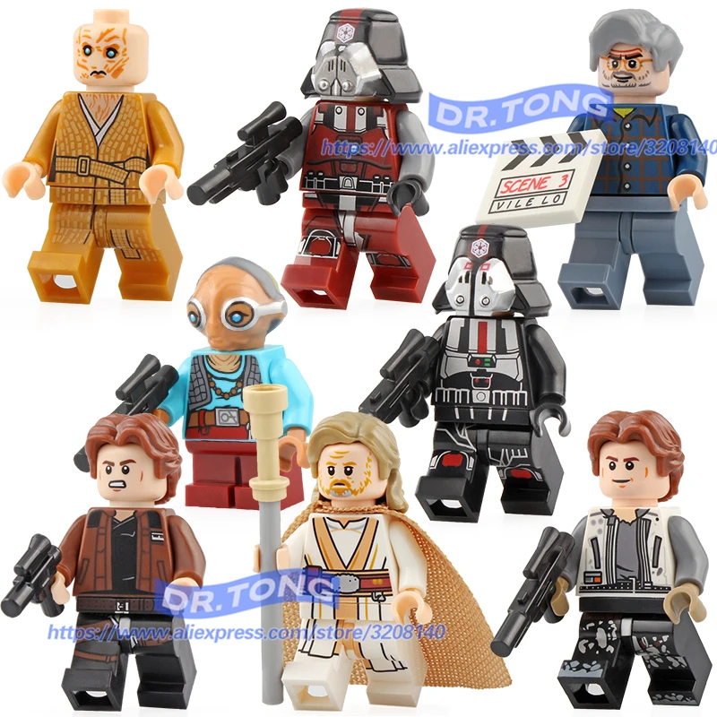 

Single Sale Starwars Darth Vader George Lucas Han Solo Sith Trooper Luke Skywalker Yoda Action Figure Building Block Toys Wm6039
