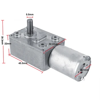 

DC 12V Geared Reduction Motor Worm Reversible High Torque Geared Deceleration Gear Motor 2-100RPM Low Speed Motor