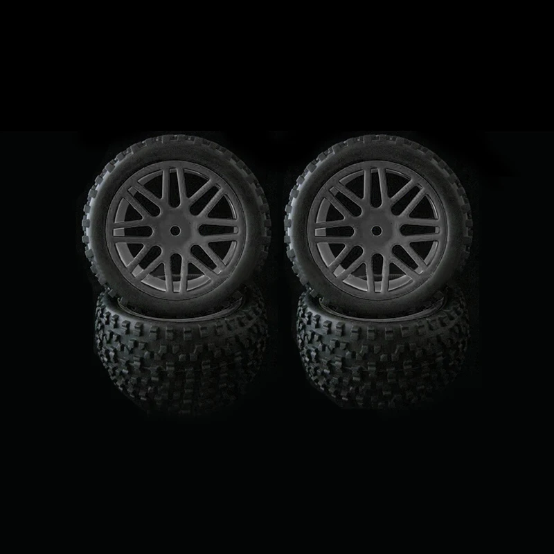 

4pcs Wheel Rim & Rubber Tyre Tires For RC 1/10 Off-Road Car Buggy Replacement