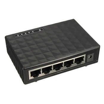 

5 Ports Portas Gigabit Mini Network Switch 1000mbps Ethernet Smart Switcher High Performance With Us Power Supply Adapter(US P