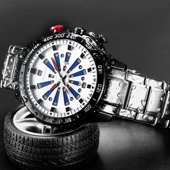 

BOAMIGO Creative Men Sports Watches Digital Quartz Mens Watches Top Brand Luxury Fashion Stainless Steel Wrist Watch Waterproof