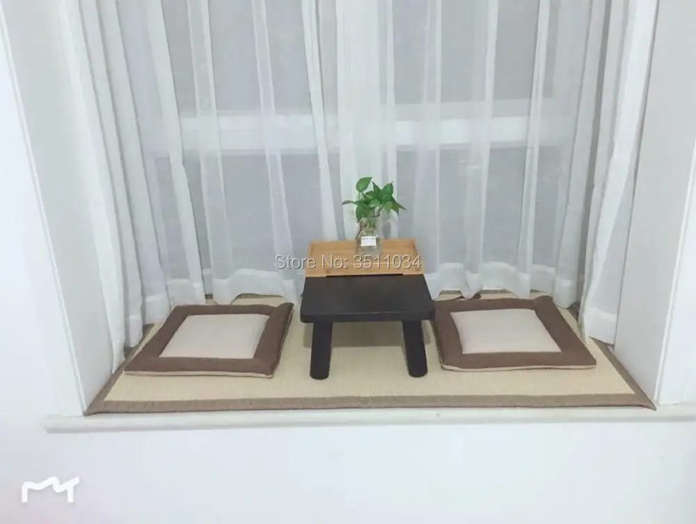 Japanese Antique Small Table 50x35x20cm Paulownia Wood Traditional Asian Furniture Living Room Low Floor Coffee Table Wooden