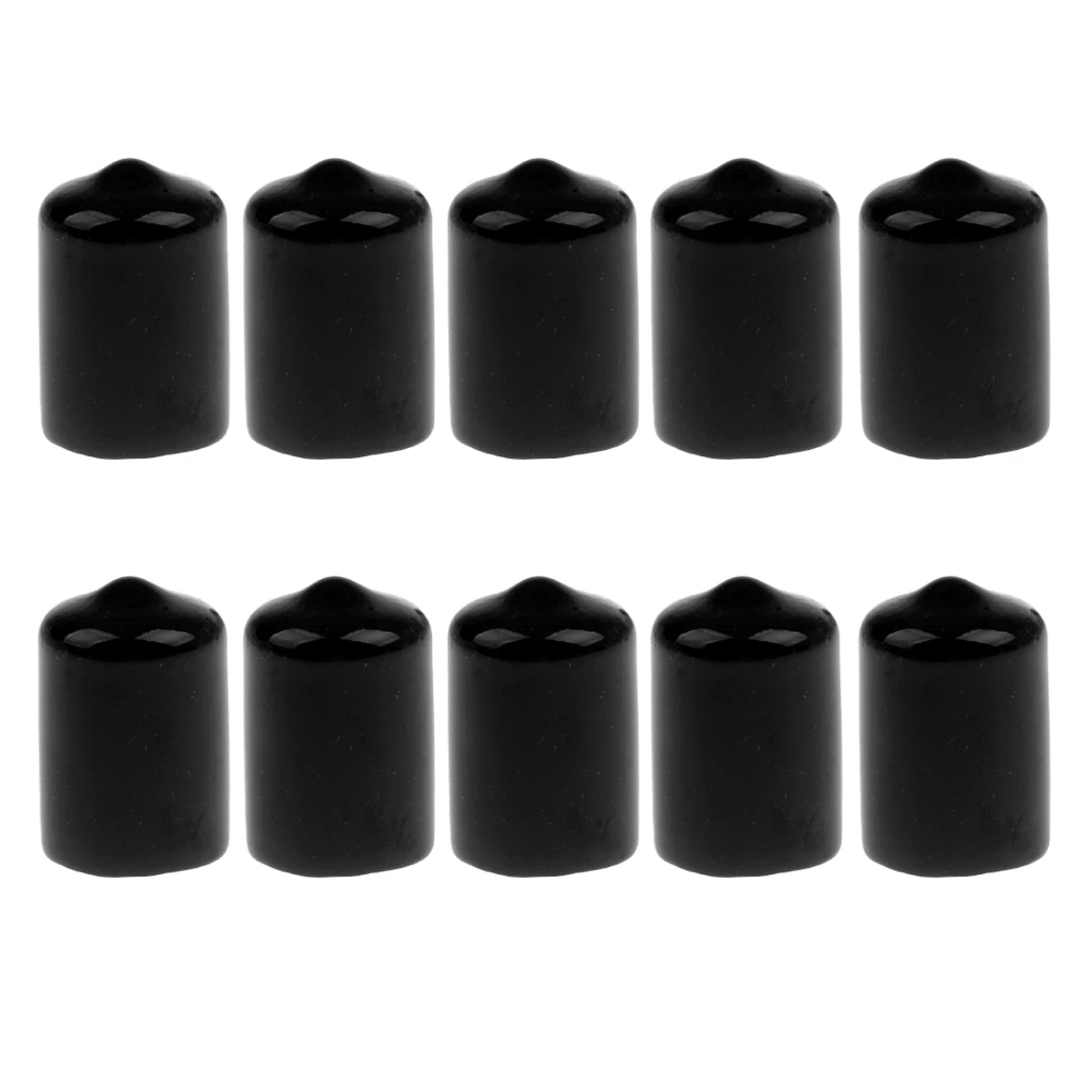 

10 Pieces Pool Cue Stick Tip Protective Cover Case Black - Pool Cue Accessories Cue Tip Protective Cover Pool Cue Head Protector