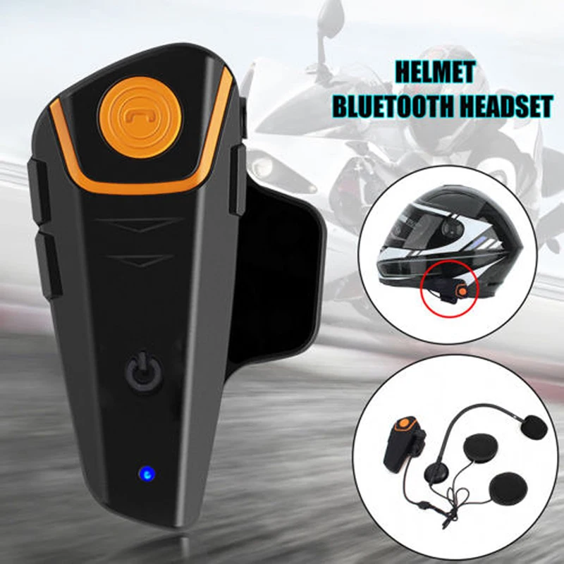 

Motorcycle Bluetooth Headphone Moto Intercomunicador Interphone Helmet Headset BT Intercom Wireless Bluetooth Earphone With MIC