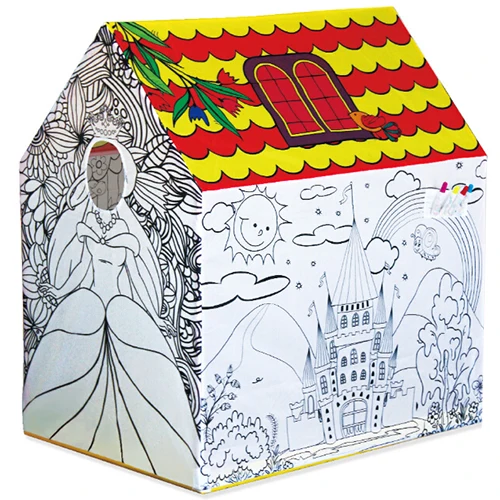 

Children'S Toy Tent Painted Graffiti Coloring Baby Play House Play Tent Baby Ocean Ball Pool Toy Tipi Tent Playhouse For Kids