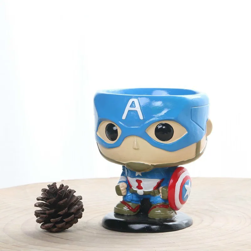 Tanie Avengers kreatywny żywica Bonsai donice na rośliny soczyste doniczka do sadzenia Home Decor Artware domu wielofunkcyjna doniczka