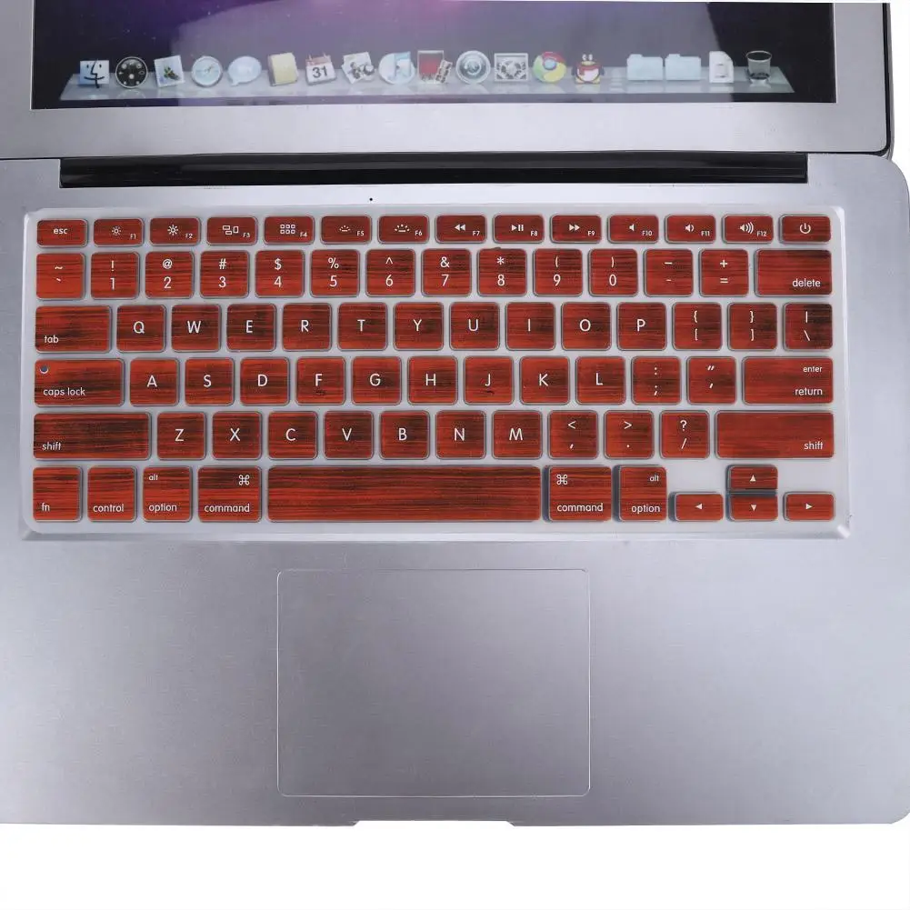 

protective keyboard covers For MacBook Air/Pro/Retina Wood Grain Keyboard Cover Protector with Clear Characters