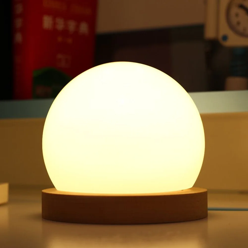 Log Base Bedroom LED Bulb Anti fall Round Simple Nightlight Decorative