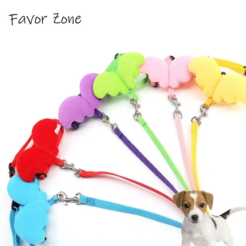 

Petshop Little Angel Dog Harness Nylon Mesh Collar Vest Set Adjustable Leash For Dog Puppy Harnesses Small Dogs Cat pet products