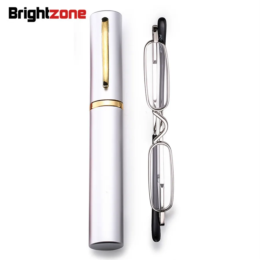 

Glass Lens Slim Reading Glasses Women Men Alloy Frame Rimmed Presbyopic Eyewear Mini Ultra light +1 to +4.0 Diopter