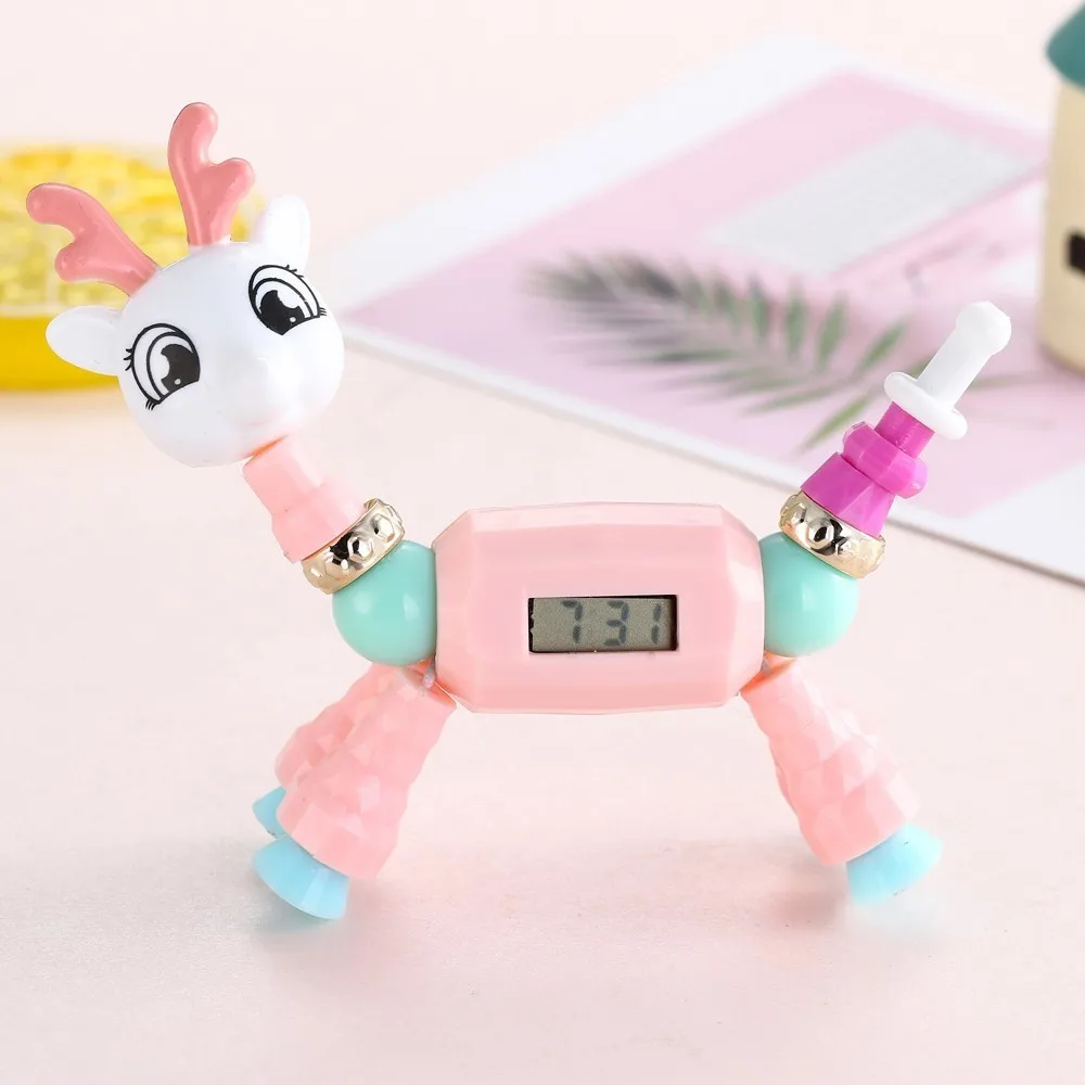

2019 Cartoon Bracelet DIY Charm Dress Quartz Clock Girls Fashion Cat Dog Digital Luxury Colorful Creaive Watch Gift For Children