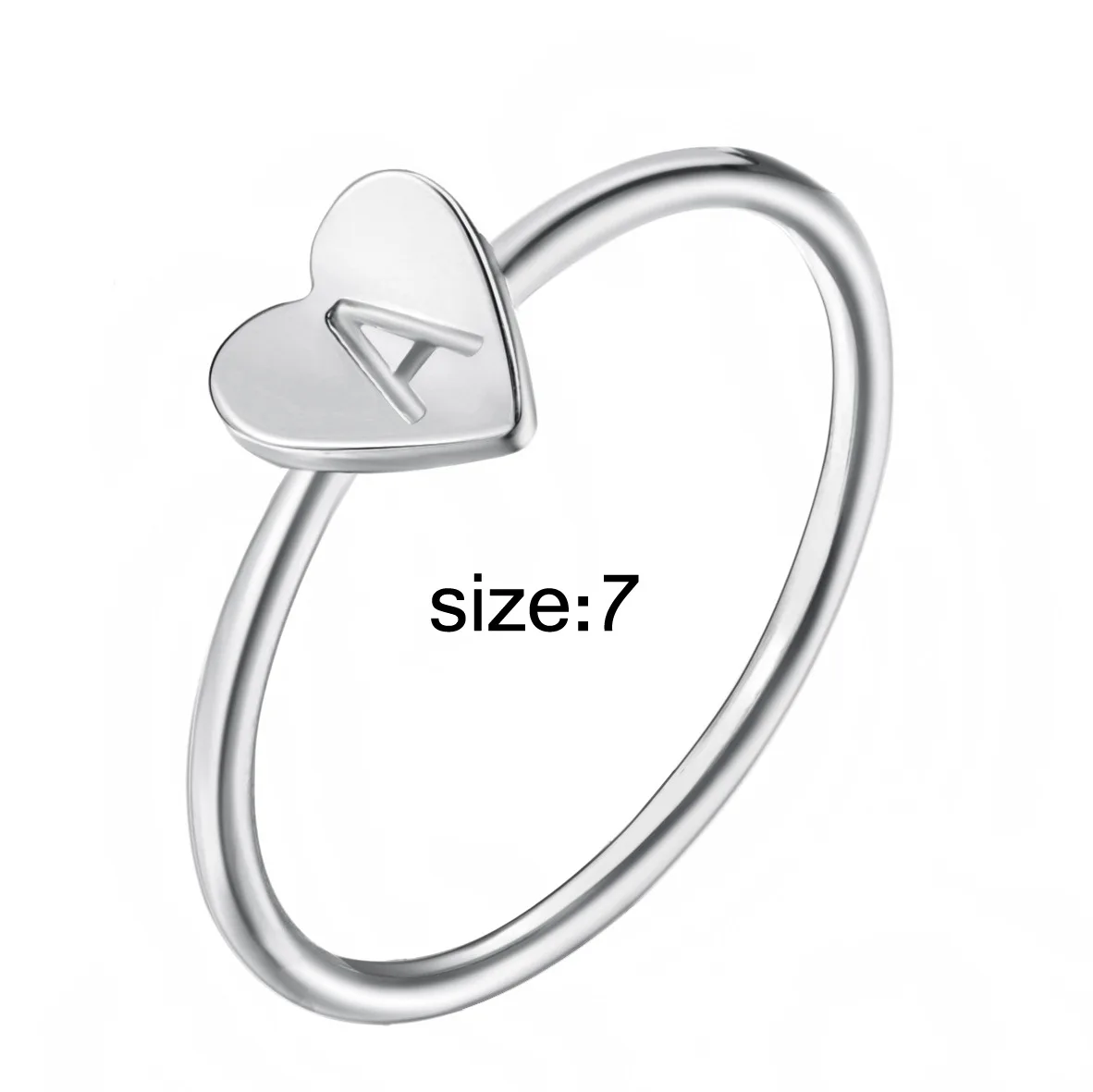 2019 New Fashion Gold Silver Color Heart Letters Rings for Women Personalized Engagement Wedding Party Finger Ring Set Anillos