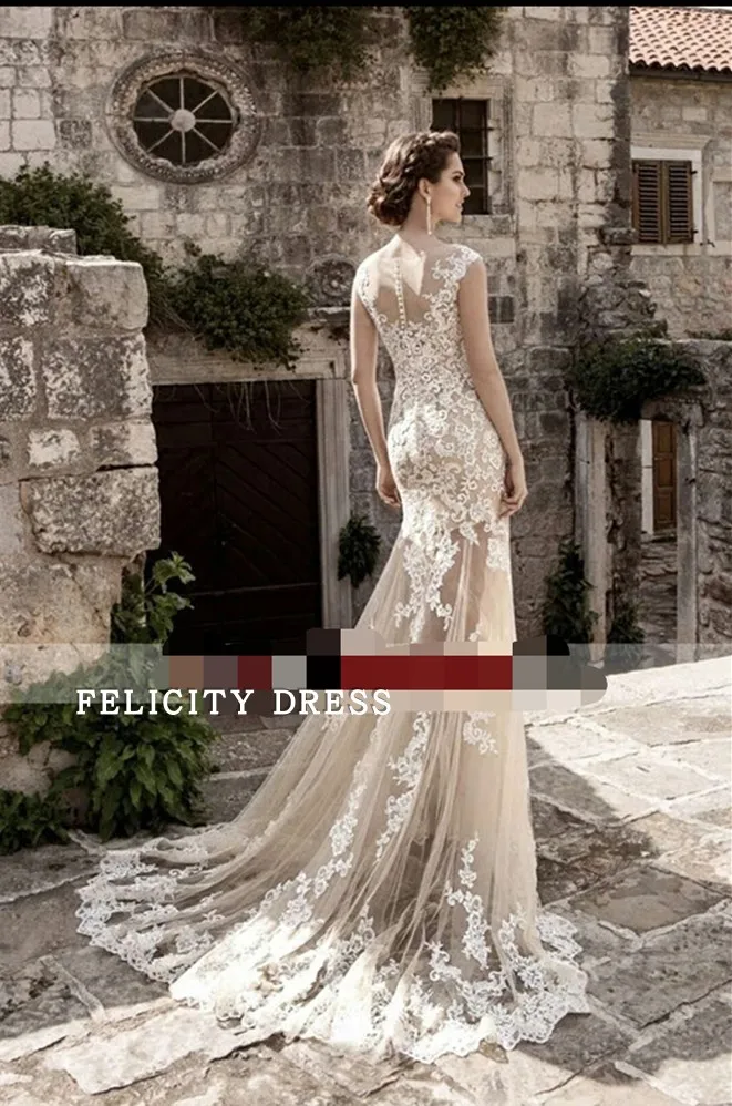 Vestido de noiva 2019 сексуальное кружевное свадебное платье прозрачное русалки