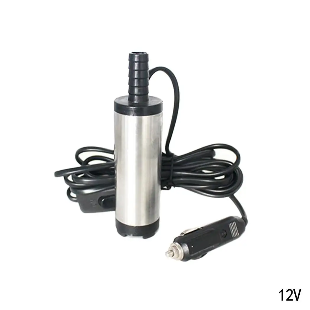 

Mini Electric Water Oil Diesel Fuel 38mm/1.5inch Water Transfer Pump 1.5A Cigarette 16mm/0.6inch Lighter Plug