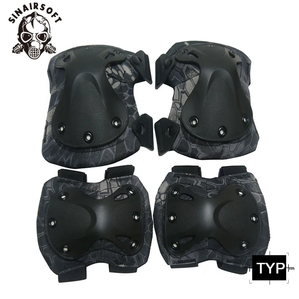 

High Qualty Field Elbow & Knee Pads Knee Pads & Elbow Pads Set New Tactical Paintball Protection