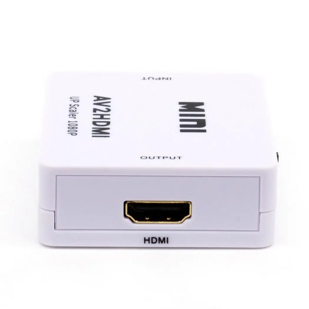 2019 Мини видео из AV преобразователь видеосигнала HDMI Box AV2HDMI RCA cvbs к адаптер для HD ТВ
