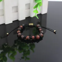 Орна для мужчин ts натуральный красный тигр глазного яблока ткань ленточки и женщин Фонд браслеты с орнаментами