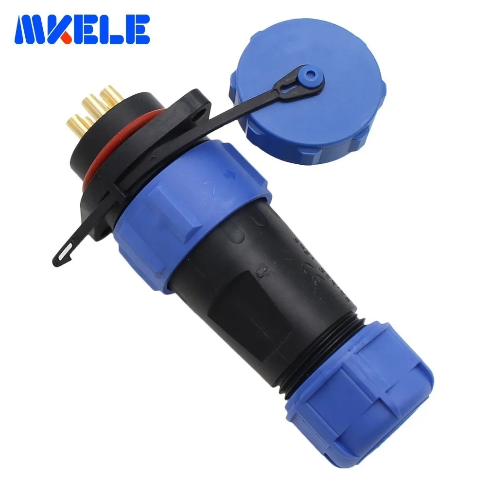 

Waterproof Connector Male And Female Flange Socket Aviation Plug SP21-5P 21mm Suitable For 8-12mm Cable Conversion Plug