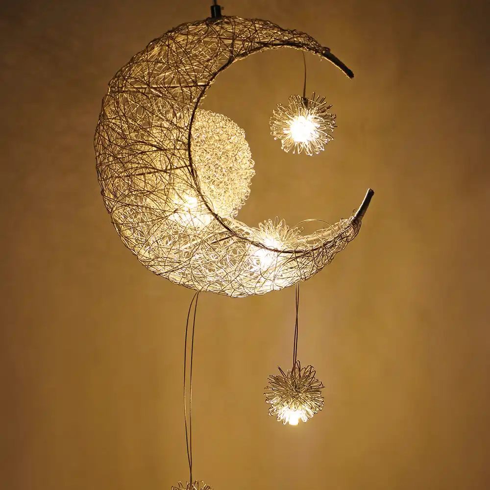 Modern LED Chandelier Lighting Moon Star Lamp Pendant Lamp Lustre ...