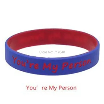 

300pcs Love Sentences You're My Person wristband silicone bracelets free shipping by FEDEX A