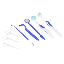 8 шт. в комплекте профессиональное удаление Красители зубы очищение, отбеливание синий Зубная щётка