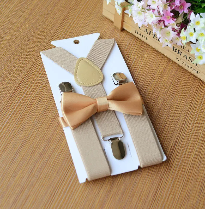 New Baby Boys Kids Suspender and Bow Tie Matching Set Children Tuxedo Wedding Suit Party Suit Boy&lsquo;s Accessories