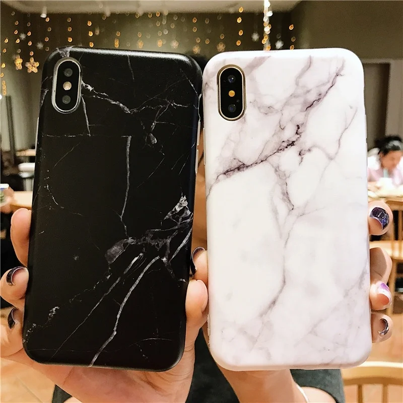 

Granite Stone Marble Texture Pattern Case For iPhone XS Max XR XS 6 6S 8 7 Plus X Thin Soft IMD Phone Cases Cover Coque Cover