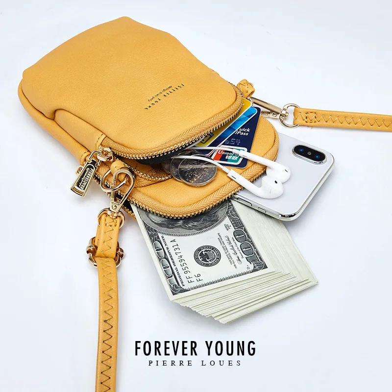 

Korean-Style Letter Wallet Coins Pack Key Case Package for Women Simple Designer Sling Bag Shoulder Crossbody Bag Zipper Pouch