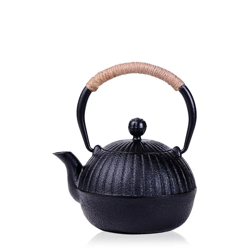  550ml Free Handmade Samovar Cast Black Mini Iron Teapot Cast Iron Kettle Teapot Tea Set Rom Clay En